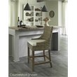 Pemberly Row Modern / Contemporary Wicker Barstool in Kubu Gray