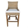 Pemberly Row Modern / Contemporary Wicker Barstool in Kubu Gray