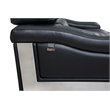 Pemberly Row Genuine Italian Leather Upholstered Sofa Set in Black