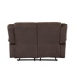 Pemberly Row Transitional Microfiber Fabric Upholstered Loveseat in Brown