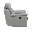 Pemberly Row Contemporary Faux Leather Upholstered Chair in Gray