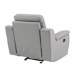 Pemberly Row Contemporary Faux Leather Upholstered Chair in Gray