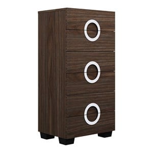 Pemberly Row Modern / Contemporary Lacquer Wood Chest in Black Wenge