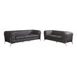 Pemberly Row 2-Piece Genuine Italian Leather Sofa & Loveseat in Brown