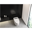 Pemberly Row Modern Ceramic White Smart Toilet with Bidet and Digital Display