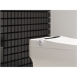 Pemberly Row Modern Ceramic White Smart Toilet with Bidet and Digital Display