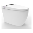 Pemberly Row Modern Ceramic White Smart Toilet with Bidet and Digital Display
