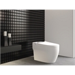 Pemberly Row Modern Ceramic White Smart Toilet with Bidet and Digital Display