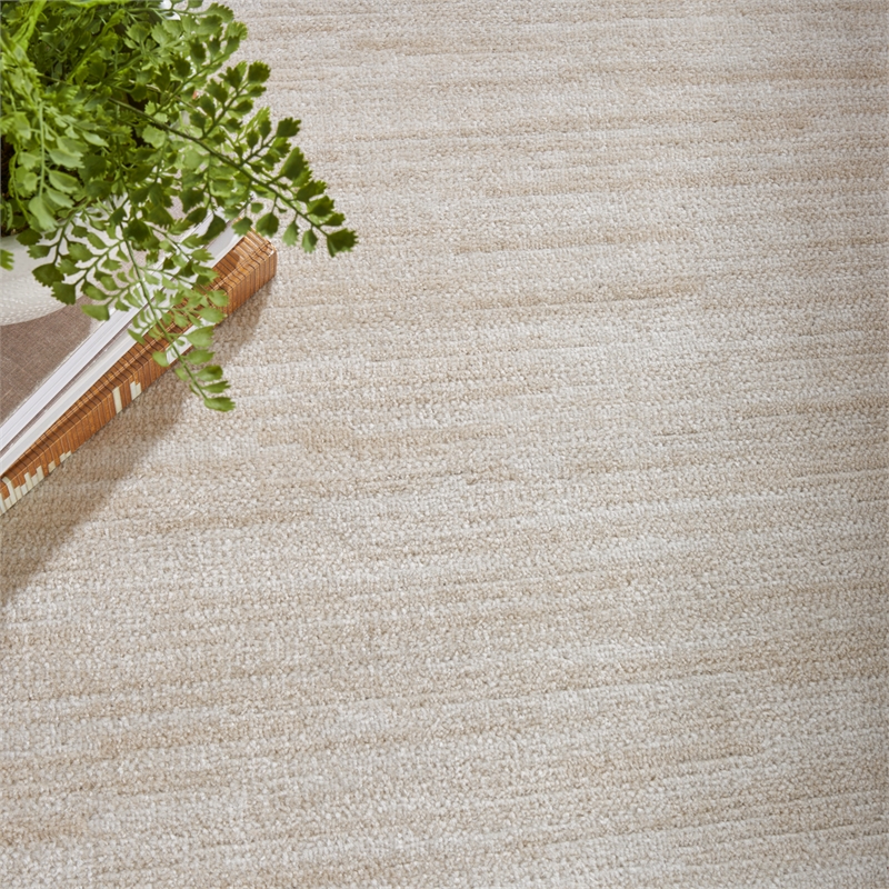 Pemberly Row 12' x 15' Ivory Beige Fabric Outdoor Area Rug (12' x 15')