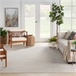 Pemberly Row 12' x 15' Ivory Beige Fabric Outdoor Area Rug (12' x 15')