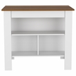 Pemberly Row 2 Piece Kitchen Set Kitchen Island & Kitchen Pantry in Multi-color