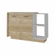 Pemberly Row 2Pc Kitchen Set Kitchen Island & Utility Sink Cabinet - Multi-color