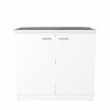 Pemberly Row 2Pc Kitchen Set Kitchen Island & Utility Sink Cabinet - Multi-color
