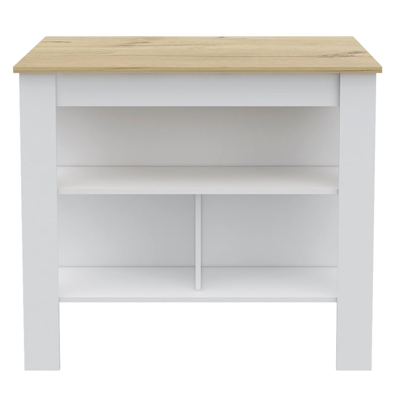 Pemberly Row 2Pc Kitchen Set Kitchen Island & Utility Sink Cabinet - Multi-color