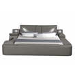 Pemberly Row Smart Multifunctional King Size Bed Made with Wood in Gray