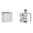 Pemberly Row 2 Piece Kitchen Set in Multi-color Engineered Wood