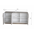 Pemberly Row Contemporary 3-Door Credenza Storage Cabinet in Rustic Oak