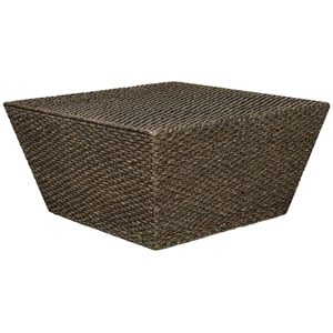 Pemberly Row Square Tapered Transitional Wood Coffee Table in Walnut