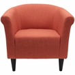 Pemberly Row Modern Traditional Fabric & EPS Club Chair in Orange