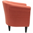 Pemberly Row Modern Traditional Fabric & EPS Club Chair in Orange