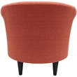 Pemberly Row Modern Traditional Fabric & EPS Club Chair in Orange