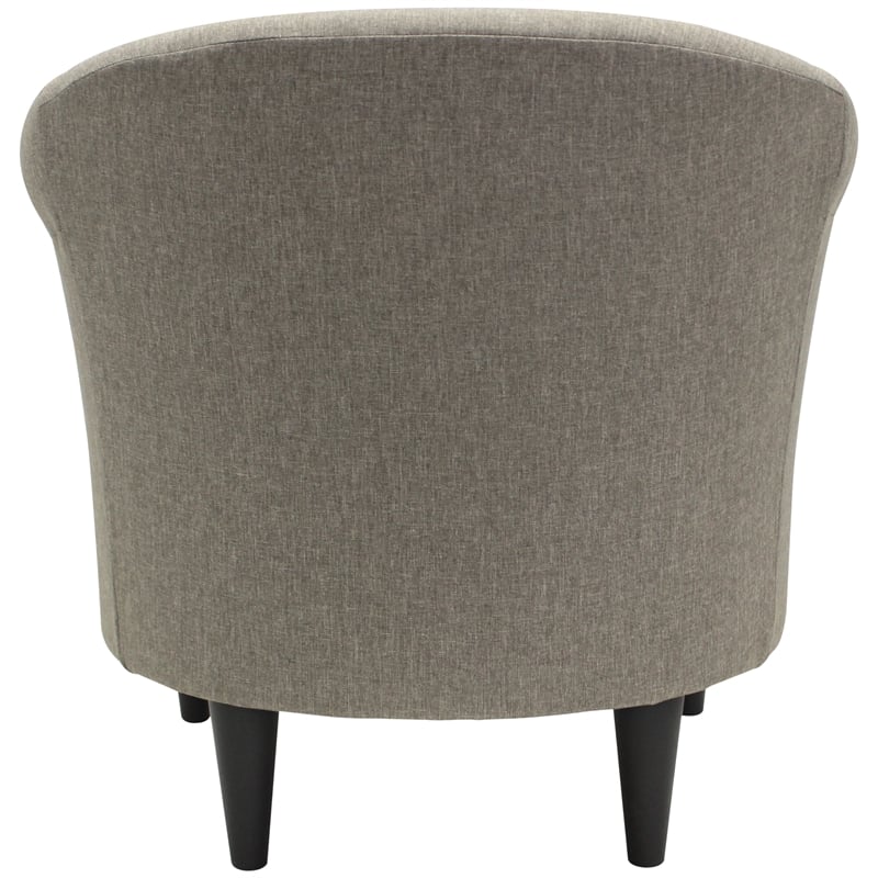 Pemberly Row Traditional Fabric & EPS Club Chair in Taupe Brown