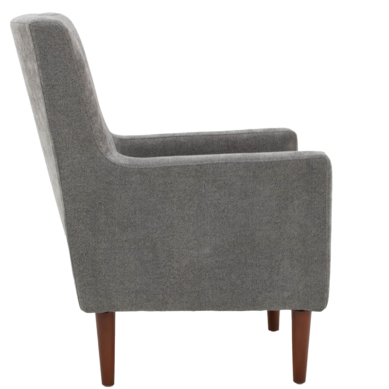 Pemberly Row Modern Traditional Fabric and EPS Arm Chair in Gray