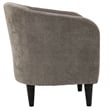 Pemberly Row Traditional Polyester Fabric & EPS Curved Tub Chair in Gray