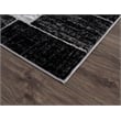 Pemberly Row Mid-Century Black Geometric 8 ft. x 10 ft. Fabric Area Rug