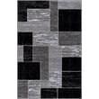 Pemberly Row Mid-Century Black Geometric 8 ft. x 10 ft. Fabric Area Rug