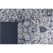 Pemberly Row Blue Traditional Washable 5 ft. x 7 ft. Fabric Area Rug