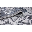 Pemberly Row Blue Traditional Washable 8 ft. x 10 ft. Fabric Area Rug