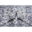 Pemberly Row Blue Traditional Washable 8 ft. x 10 ft. Fabric Area Rug