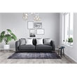 Pemberly Row Blue Distressed Washable 5 ft. x 7 ft. Fabric Area Rug