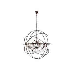 Pemberly Row Contemporary 44&quot 18 Light Royal Crystal Pendant Lamp