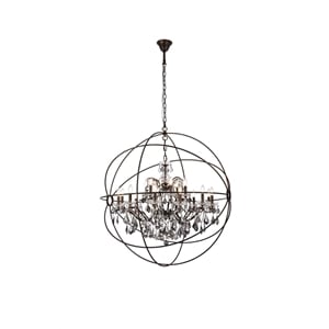 Pemberly Row Contemporary 44&quot 18 Light Royal Crystal Pendant Lamp