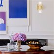 Pemberly Row Contemporary 2 Light Clear LED Vanity Light in Gold