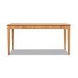 Pemberly Row Farmhouse 1-Drawer Fluted Home Office Writing Desk Natural Blonde