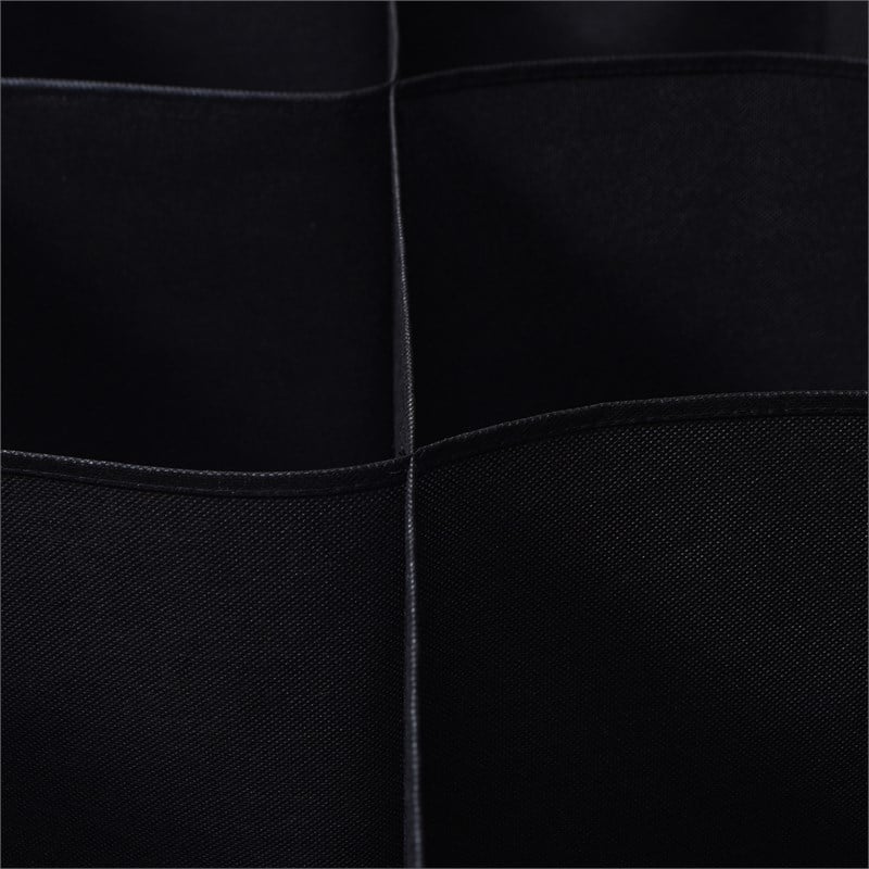 Pemberly Row Contemporary Shoe Storage Divider Insert Accessory in Black