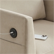 Pemberly Row Modular 4-Piece Storage Sectional Sofa Sandstone Beige Polyester