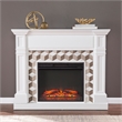 Pemberly Row Traditional Engineered Wood Electric Fireplace in White