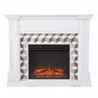 Pemberly Row Traditional Engineered Wood Electric Fireplace in White