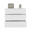 Pemberly Row Set of 2 Engineered Wood Dresser & Floating Nightstand in White