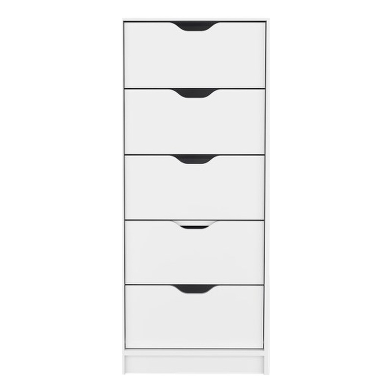 Pemberly Row Set of 2 Modern Engineered Wood Dressers in White