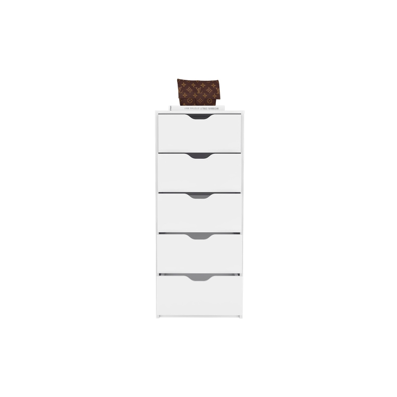 Pemberly Row Set of 2 Modern Engineered Wood Dressers in White