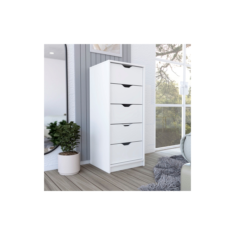 Pemberly Row Set of 3 Engineered Wood Dresser & 2 Nightstands in White
