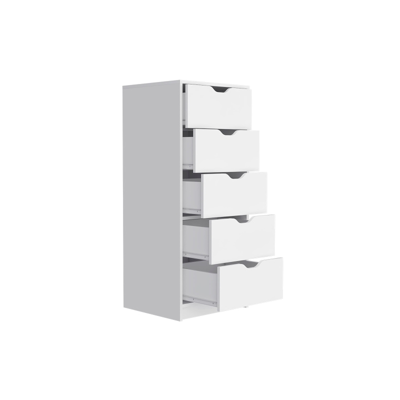 Pemberly Row Set of 3 Engineered Wood Dresser & 2 Nightstands in White