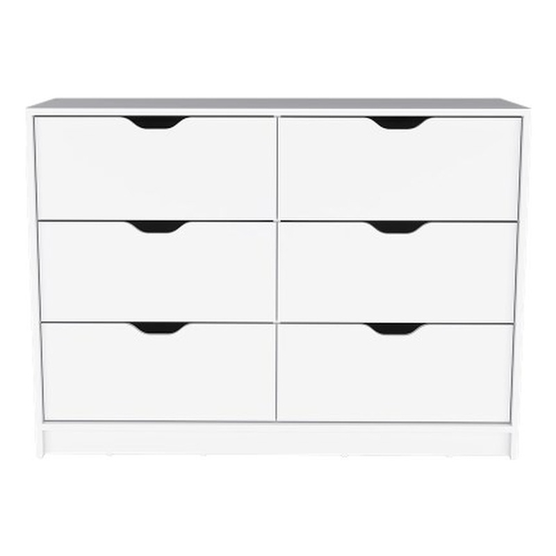 Pemberly Row Set of 3 Engineered Wood Dressers & Nightstand in White