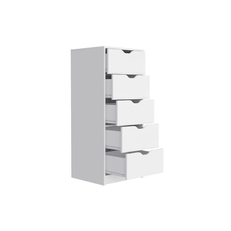 Pemberly Row Set of 3 Engineered Wood Dressers & Nightstand in White
