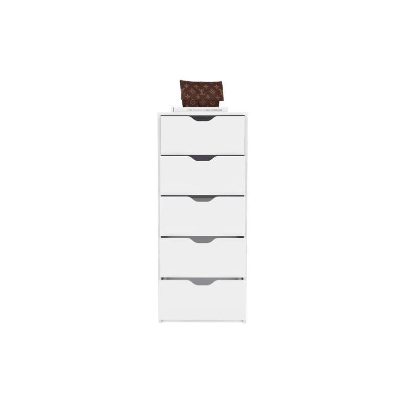 Pemberly Row Set of 3 Engineered Wood Dressers & Nightstand in White